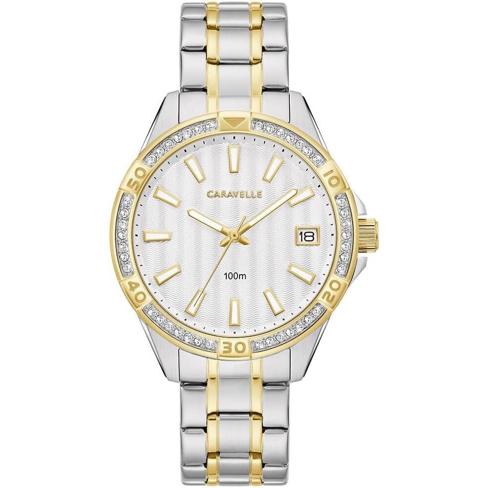 Caravelle by Bulova Women`s Aqualux Watch White Dia Crystal 45M120