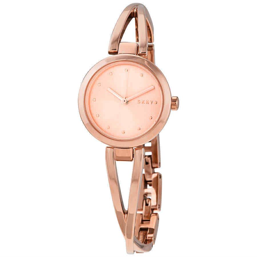 Dkny Crosswalk Quartz Rose Gold Dial Ladies Watch NY2812