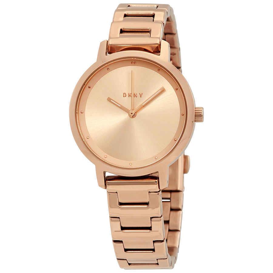 Dkny The Modernist Rose Sunray Dial Ladies Watch NY2637