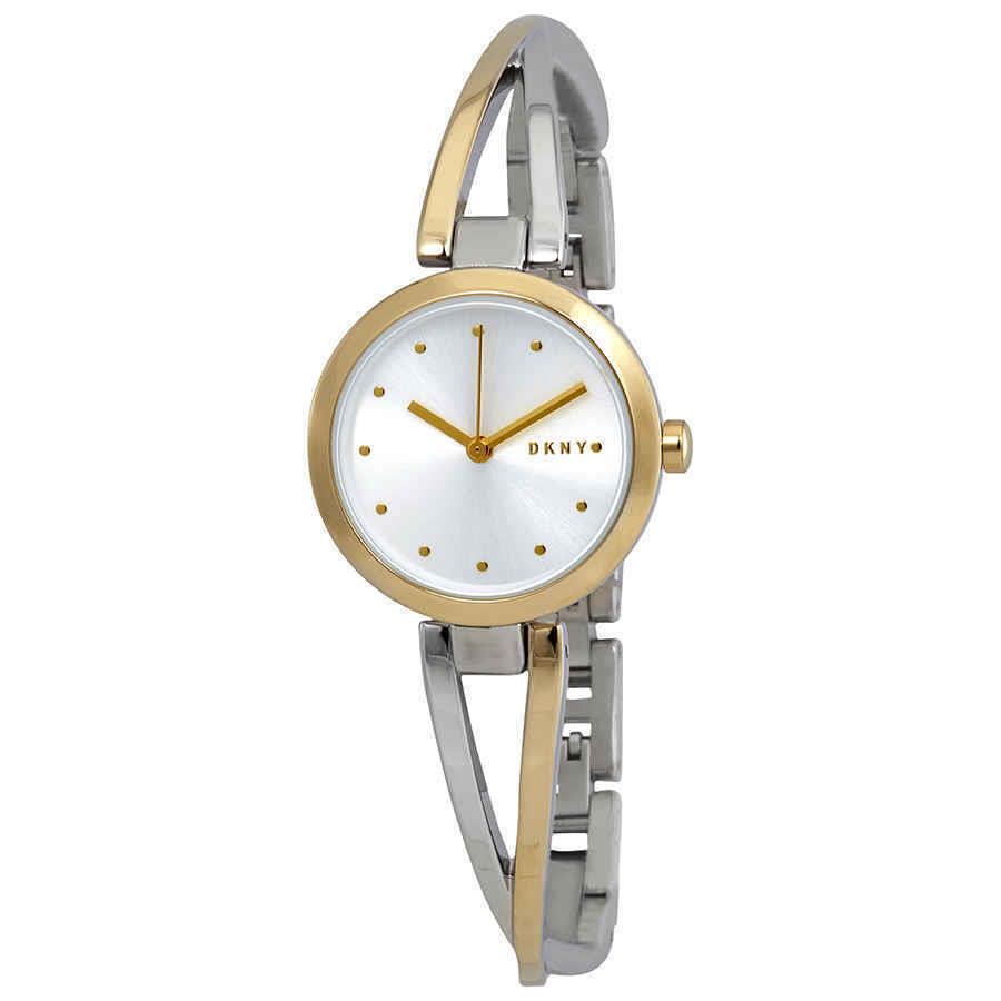 Dkny Crosswalk Quartz Silver Dial Two-tone Ladies Watch NY2790 - Dial: Silver, Band: Two-tone (Silver-tone and Gold-tone), Bezel: Gold-tone