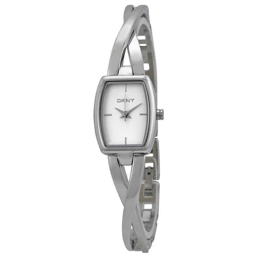 Dkny Crosswalk White Dial Stainless Steel Ladies Watch NY2234 - Dial: White, Band: Silver-tone, Bezel: Silver-tone