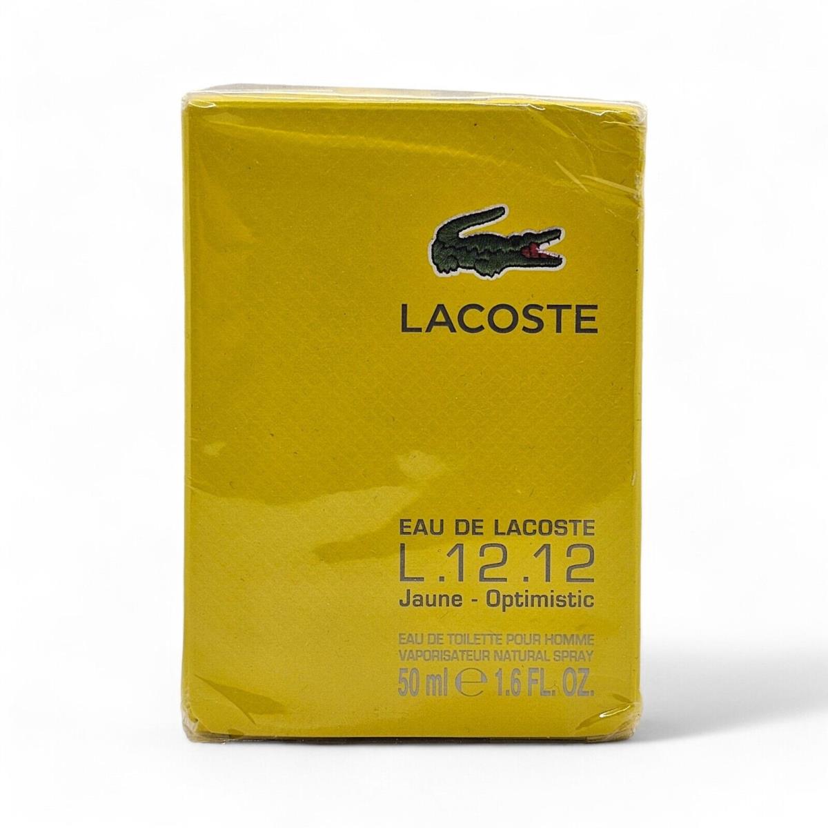 Lacoste Eau De Lacoste L.12.12 Yellow Jaune Optimistic 1.6oz 50ml