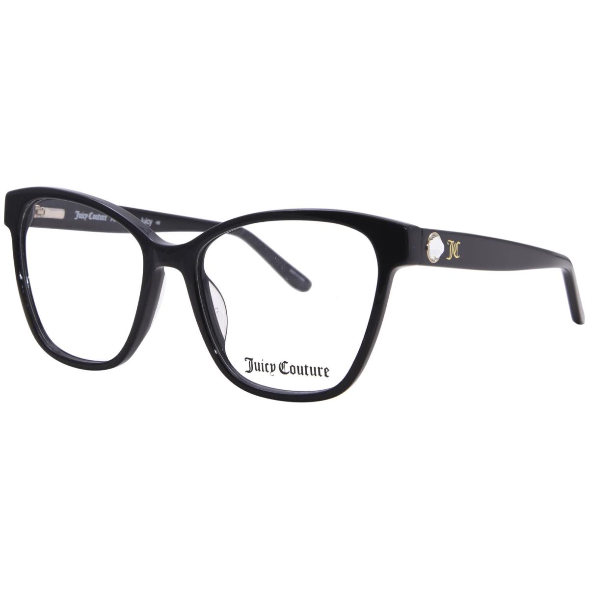 Juicy Couture JU-215 807 Eyeglasses Women`s Black Full Rim Cat Eye 52mm