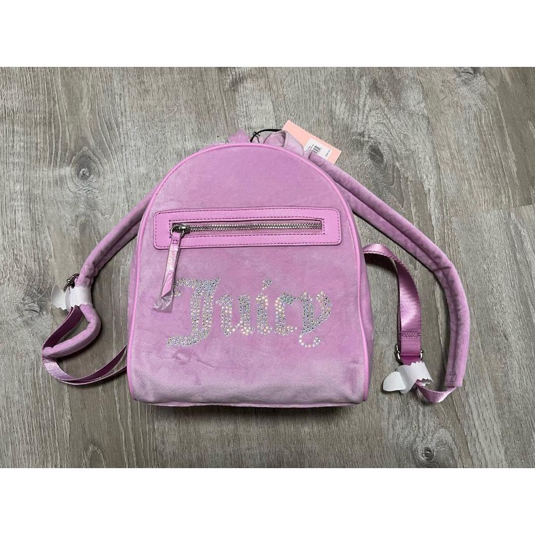 Juicy Couture Big Spender Velour Backpack Fondant Pink