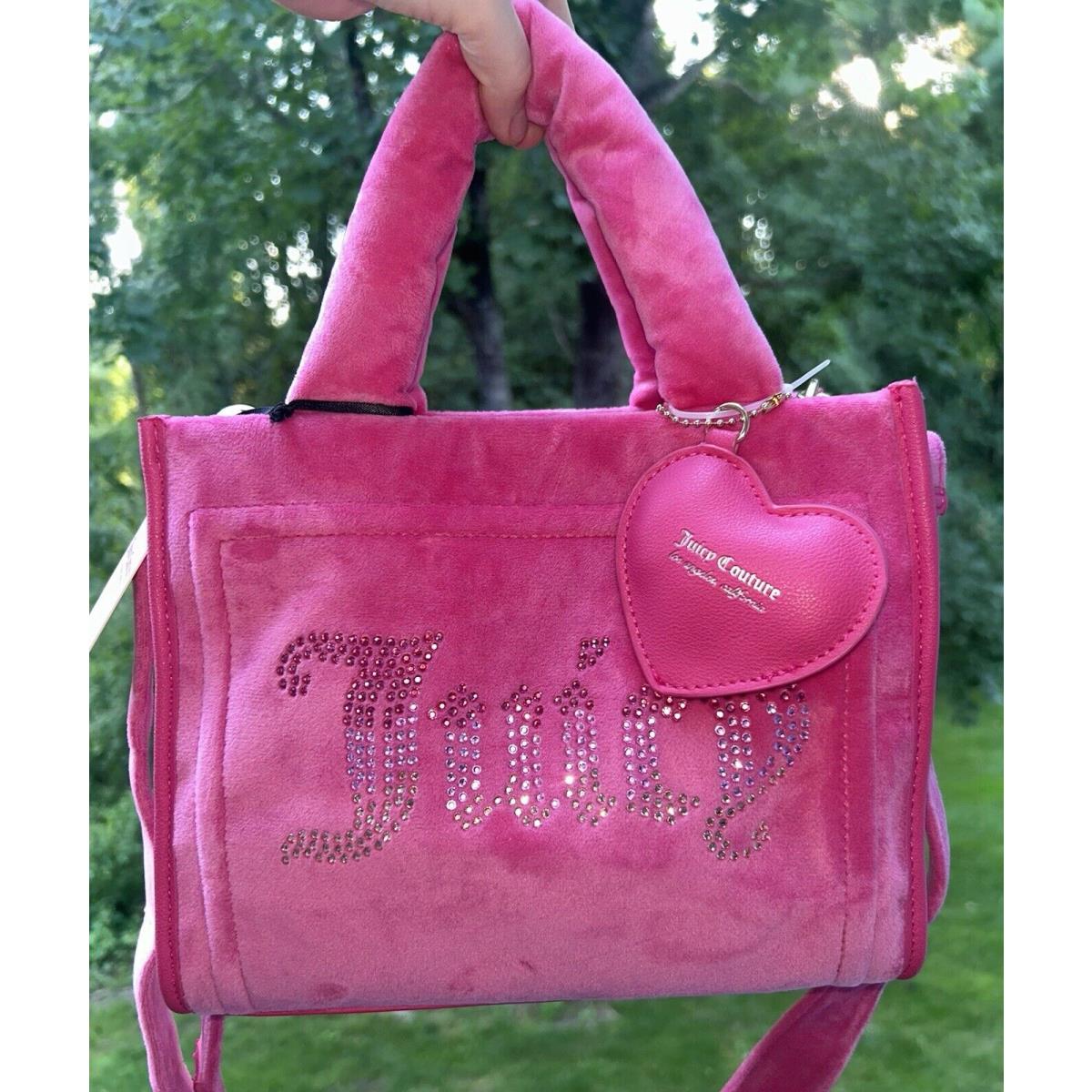 Juicy Couture Velour Big Spender Mini Tote Bag in Hot Pink