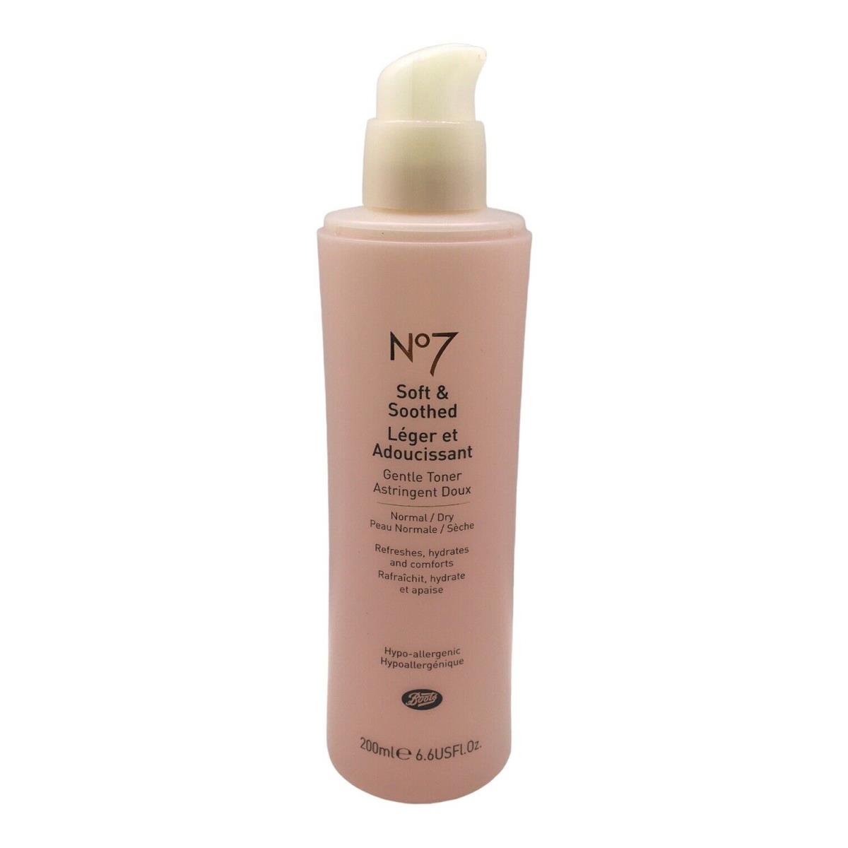 Boots No7 Soft Soothed Gentle Toner 6.6 Fl. Oz. Ultra Rare