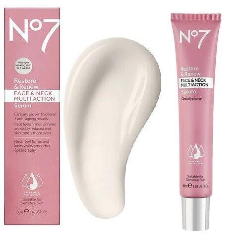 No7 Restore Re Face Neck Multi Action Serum 50ML Full Size