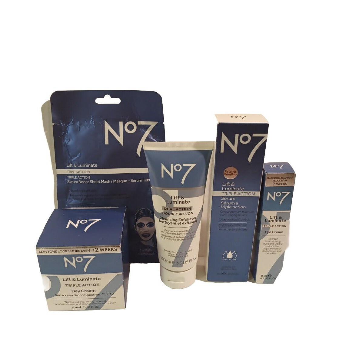 No 7 Lift Luminate Triple Action Fragrance Free Day Cream Spf 30 Skincare Set