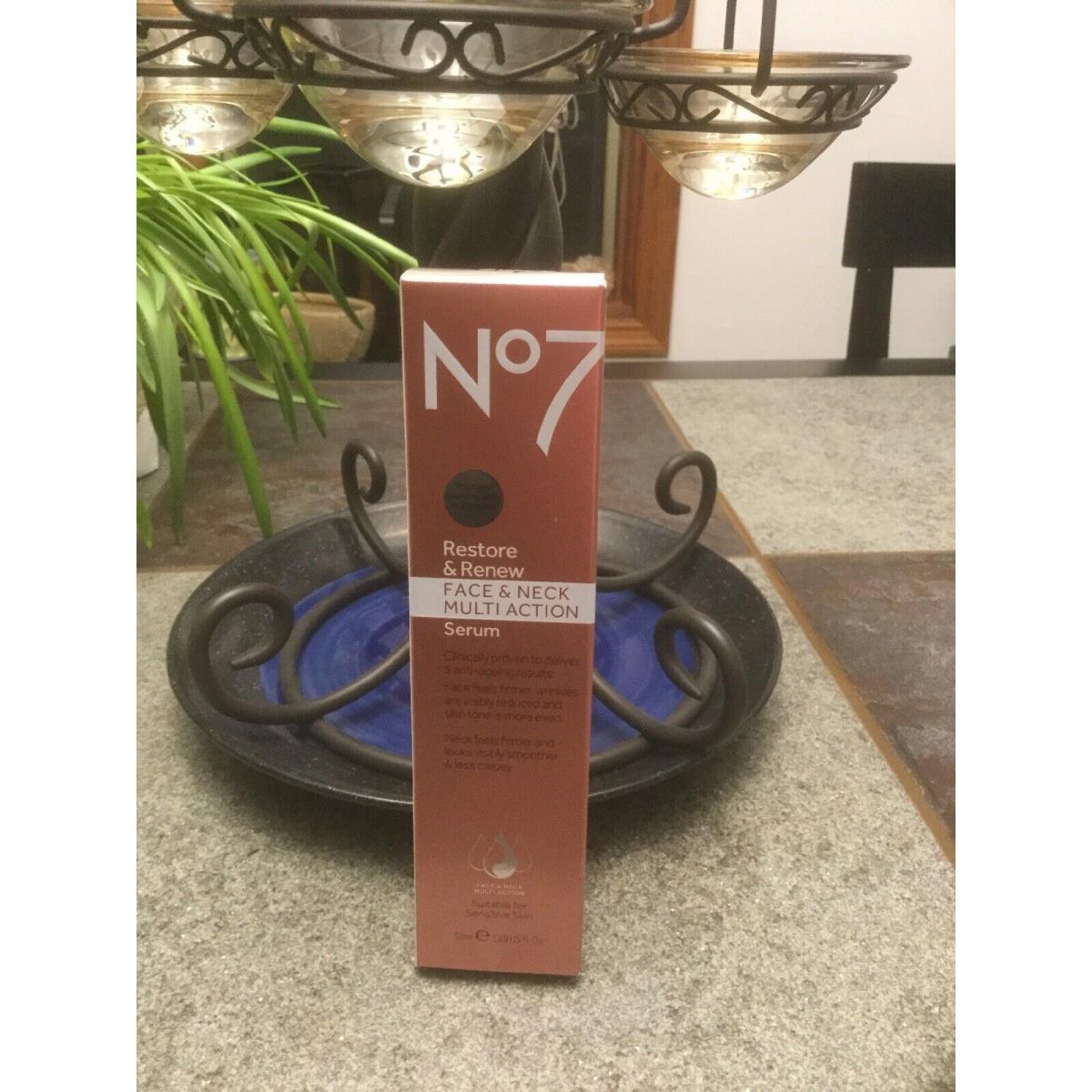 No7 Restore Renew Face Neck Action Serum Younger Looking Skin IN 2 Wks 1.69