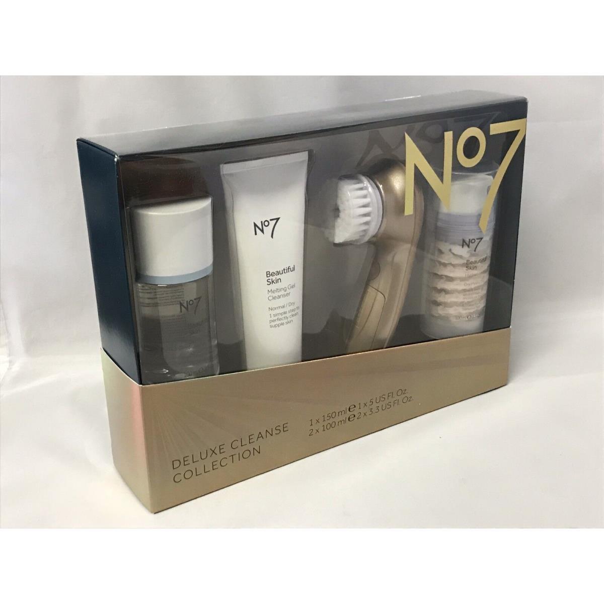 No 7 Deluxe Cleanse Collection Beautiful Skin Cleansing Brush w/ Spare Brush