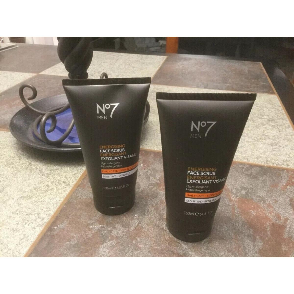 2 No7 Men Energising Face Scrub Energisant Exfoliant Visage 5OZ. Absolutely A+