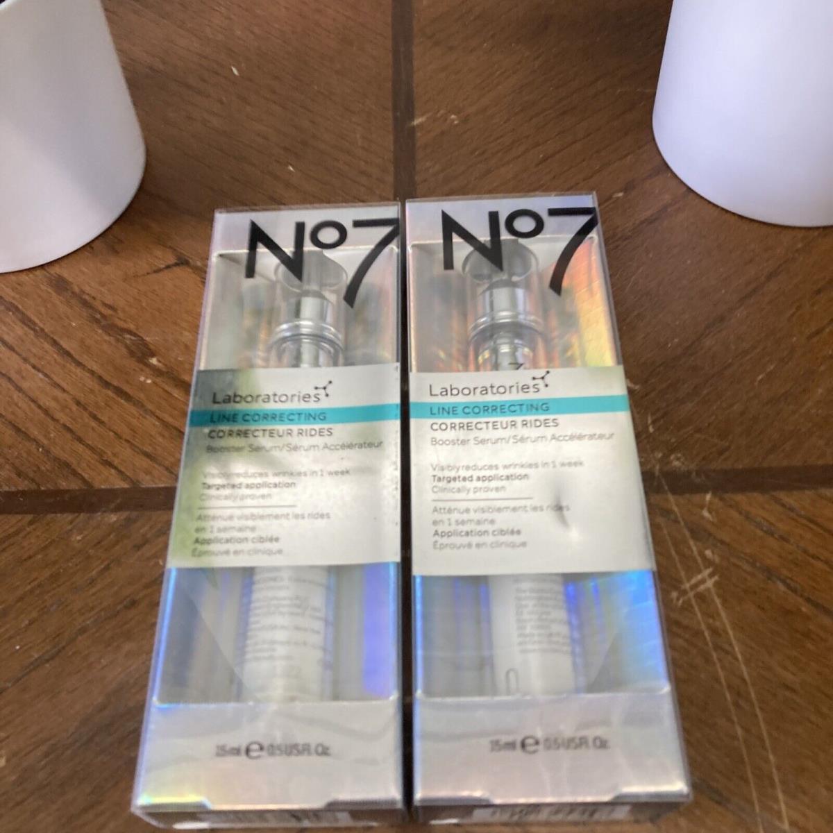 2-Pack - No7 Laboratories Line Correcting Booster Serum 0.5oz 15ml Each