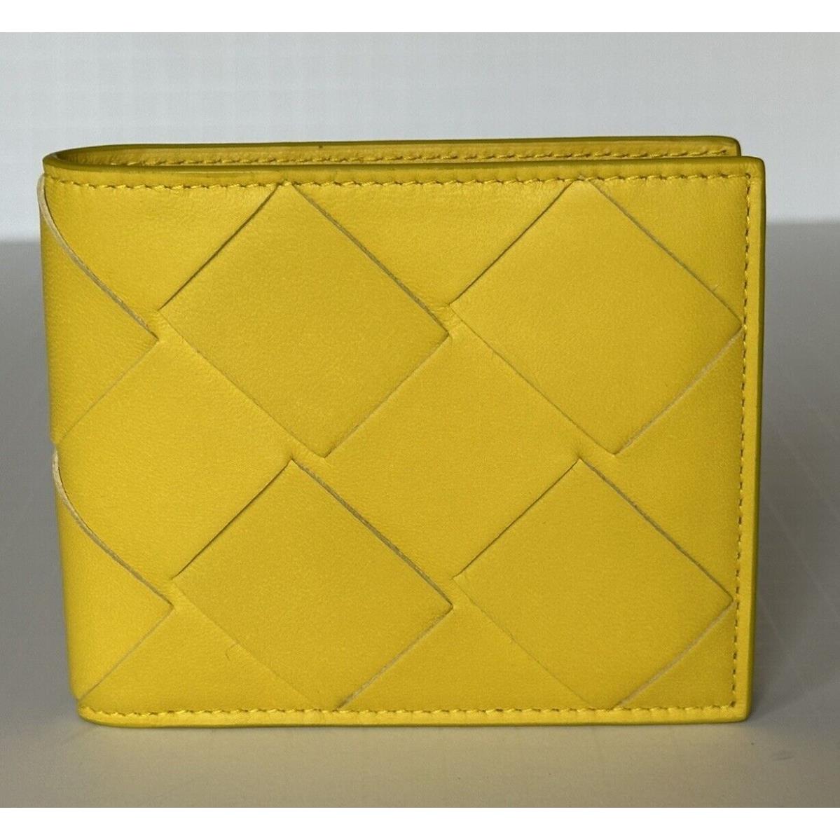 Bottega Veneta Intrecciato Leather Yellow Bi-fold Wallet 113993