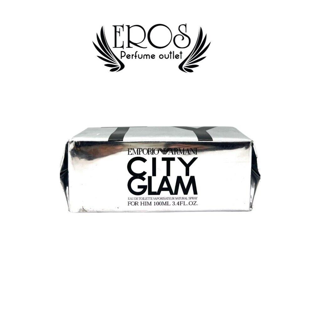 Emporio Armani City Glam For Him 3.4 Fl. Oz. / 100 ml Edt Spray Box Rare