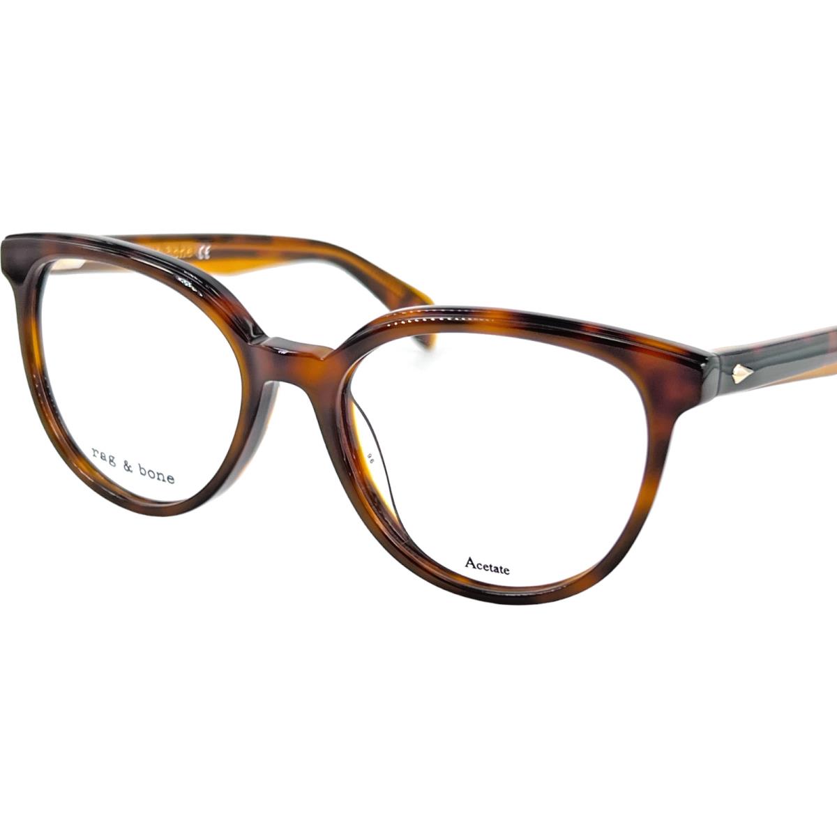 Rag Bone RNB3029 Women`s Plastic Eyeglass Frame 0GPH Havana Orange 50-17