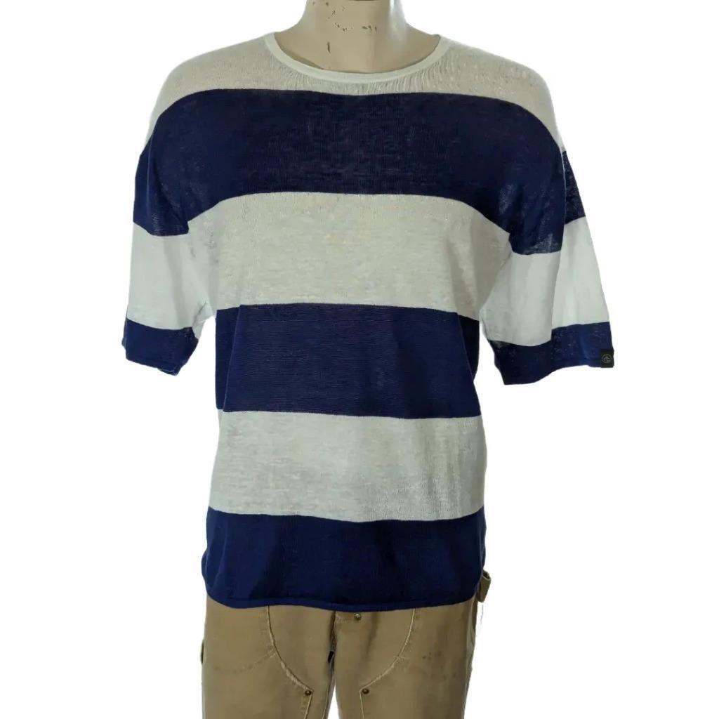 Rag Bone Striped Lightweight Linen T Shirt Sz M