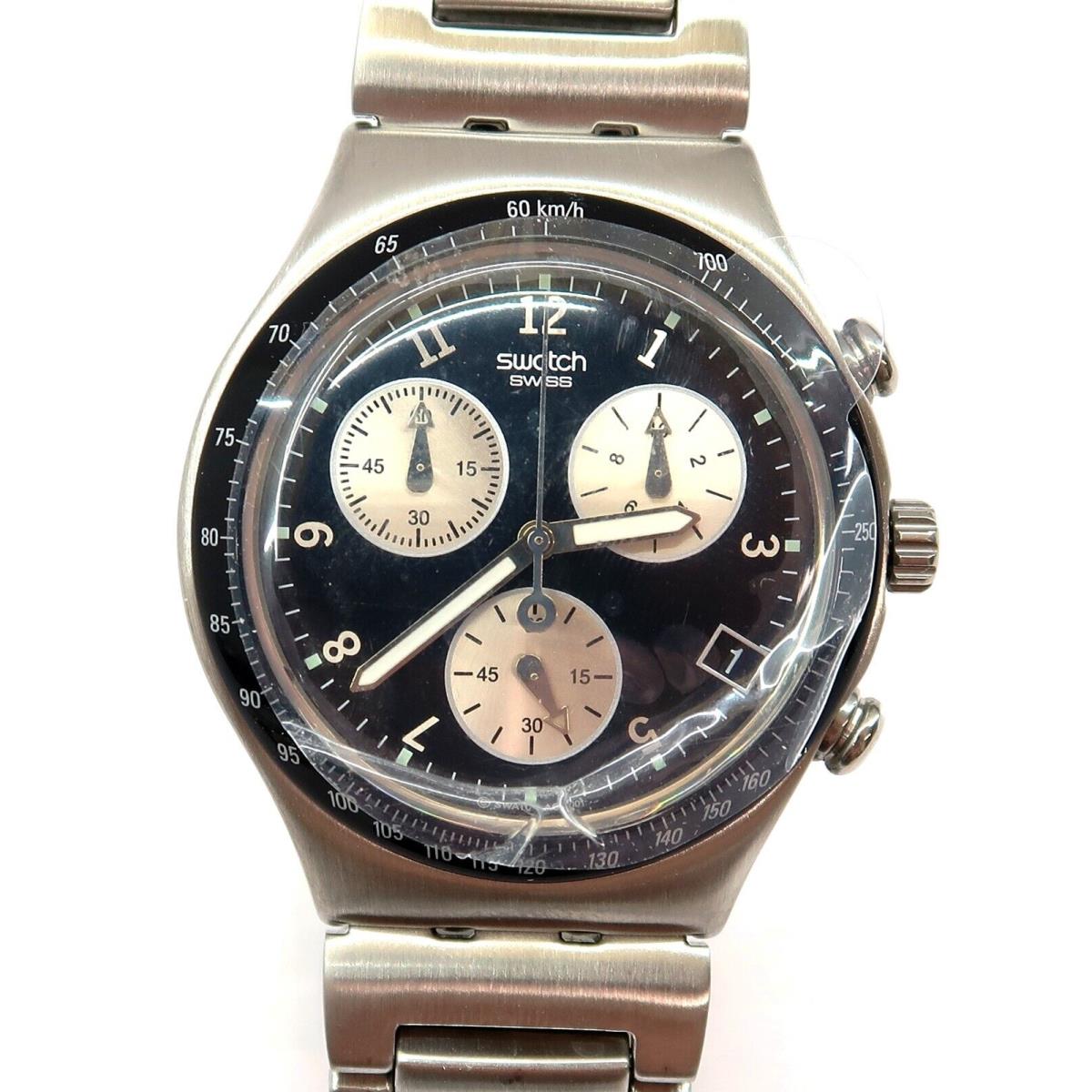 Swatch Irony Chrono Watch A Fond DE Caisse YCS430P with Case Papers 2001