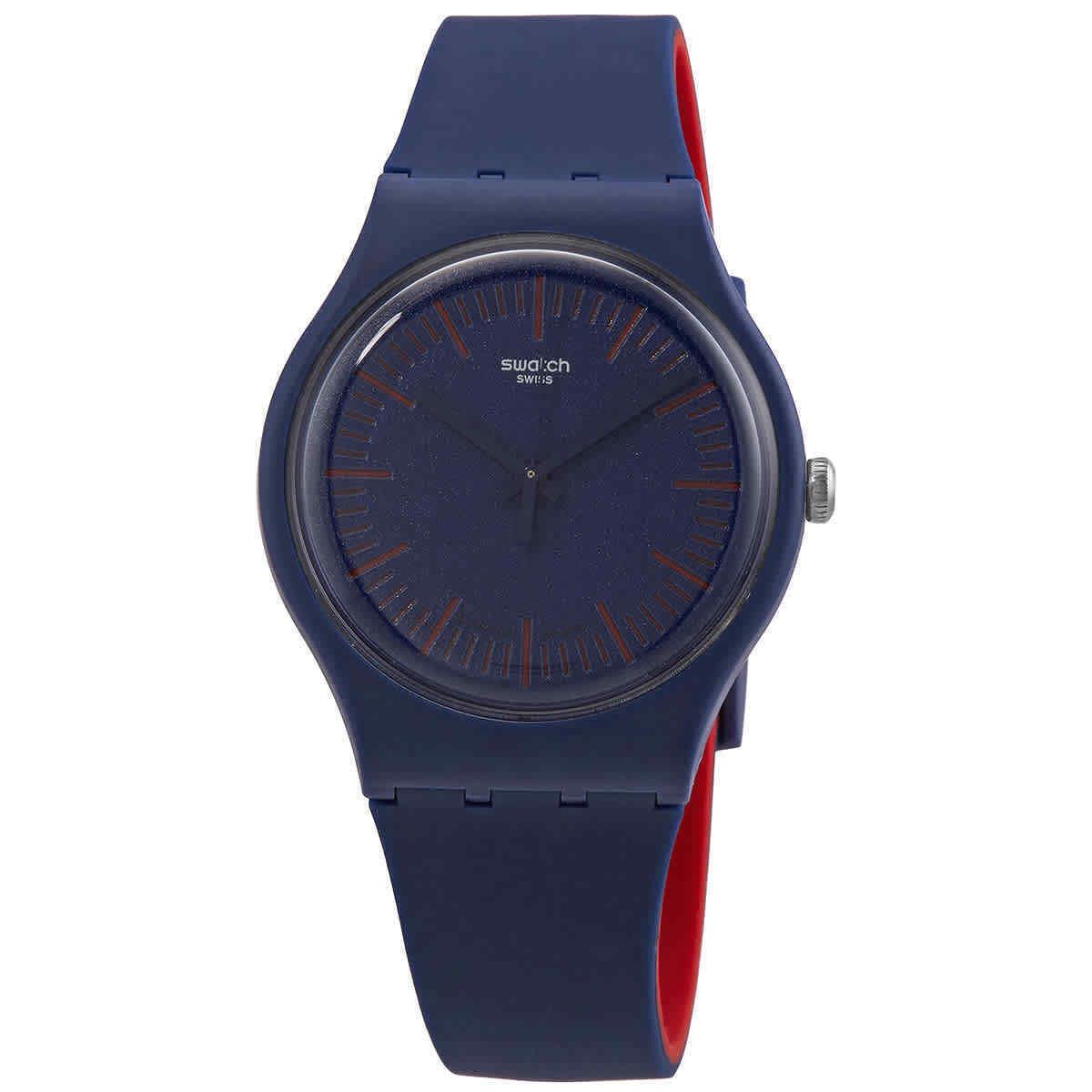 Swatch Bluenred Quartz Blue Dial Men`s Watch SUON146