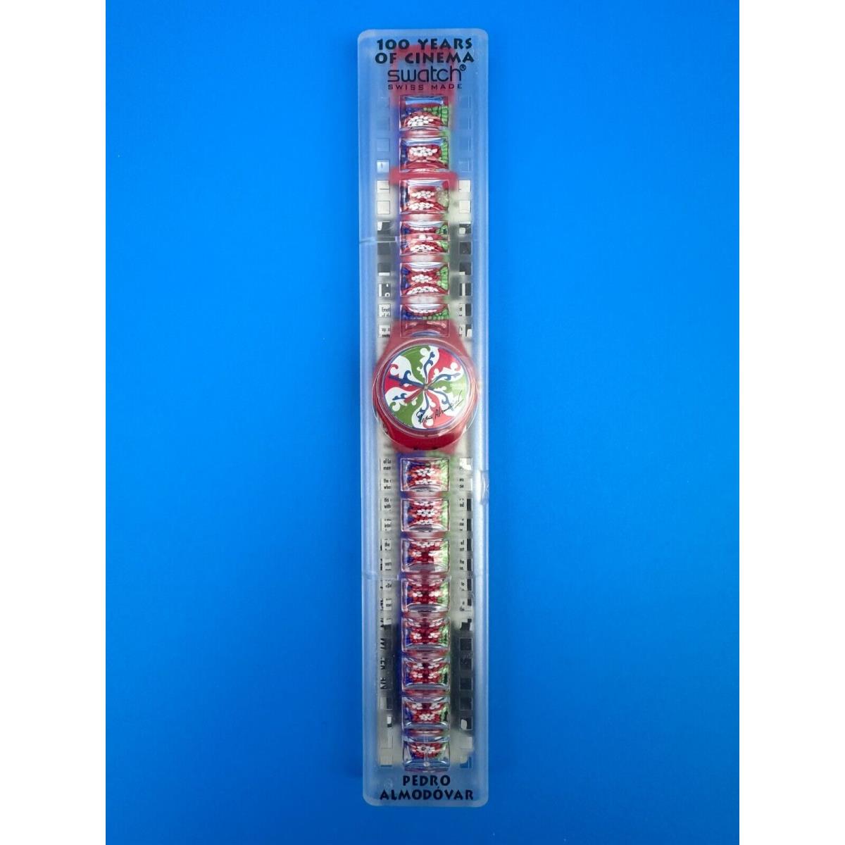 1994 Swatch 100 Years of Cinema Watch Pedro Almodovar GZ142 W/case Papers