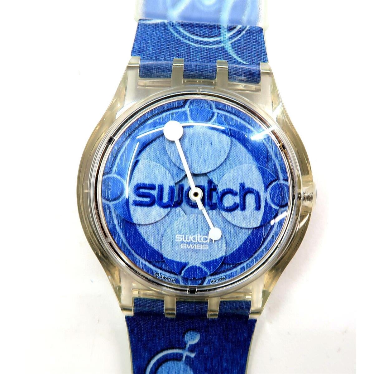 Swatch Puzzle Motion Watch Blue Satelite SUPK101 with Case and Papers 2007