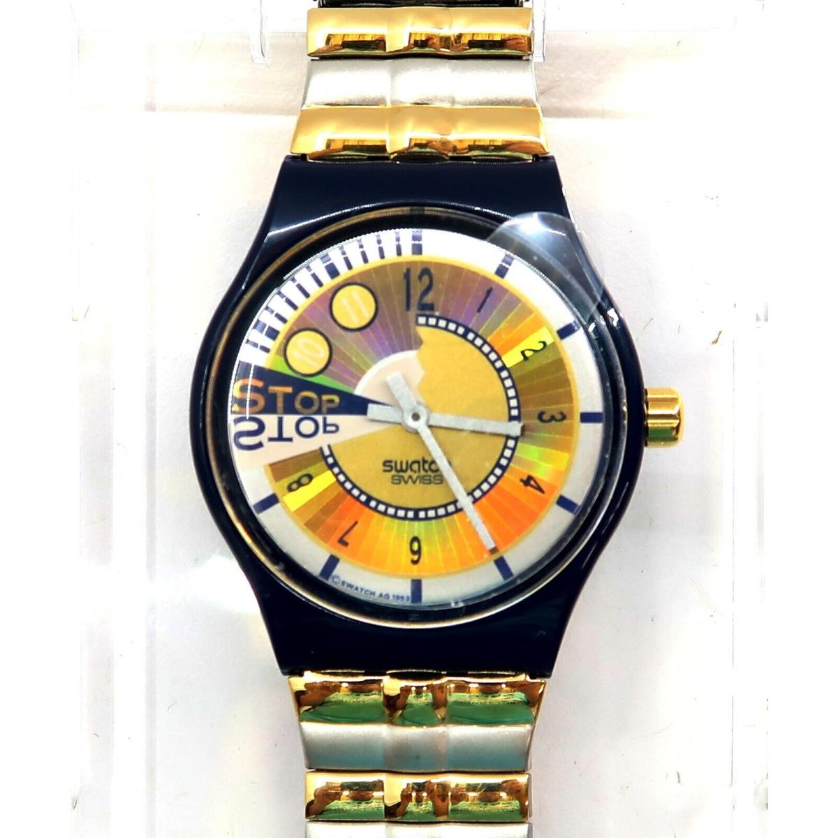 Swatch Stop Watch Double Run SSN104 with Case and Papers 1994 Nos Gents