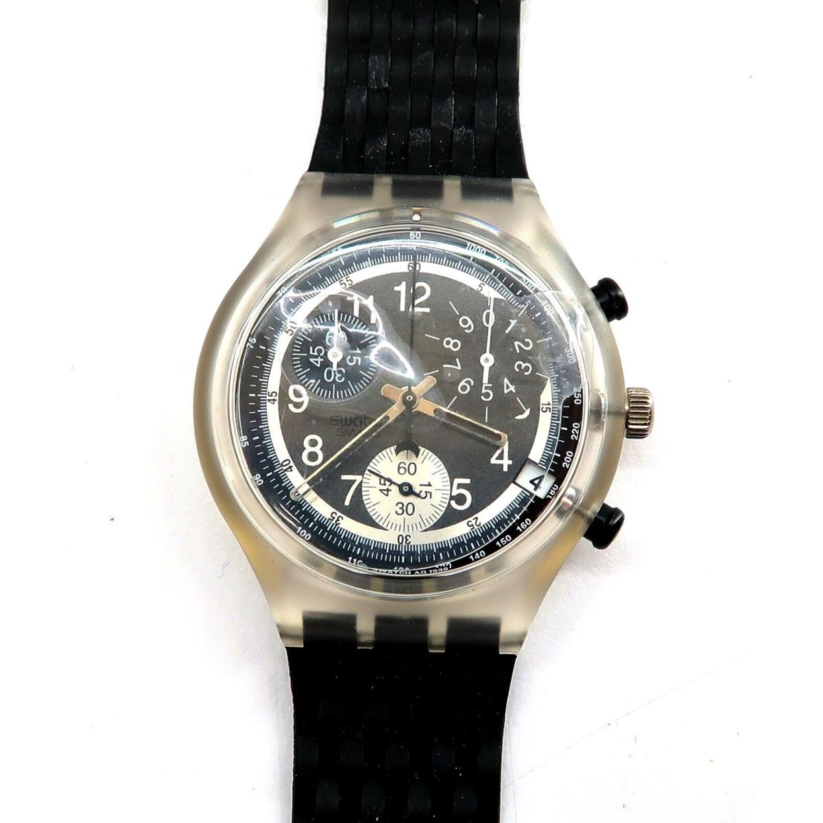 Swatch Chrono Watch Time Dimension SCK409 with Case Papers 1997 Nos Gents