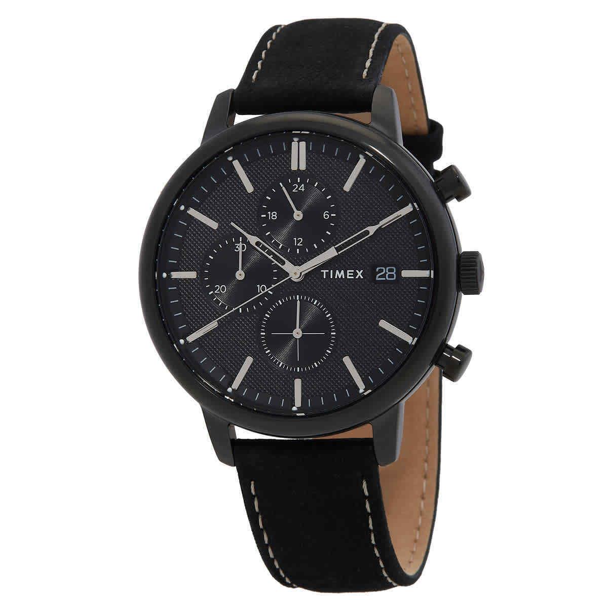 Timex Chicago Chronograph Quartz Men`s Watch TW2U39200 - Band: Black, Bezel: Black