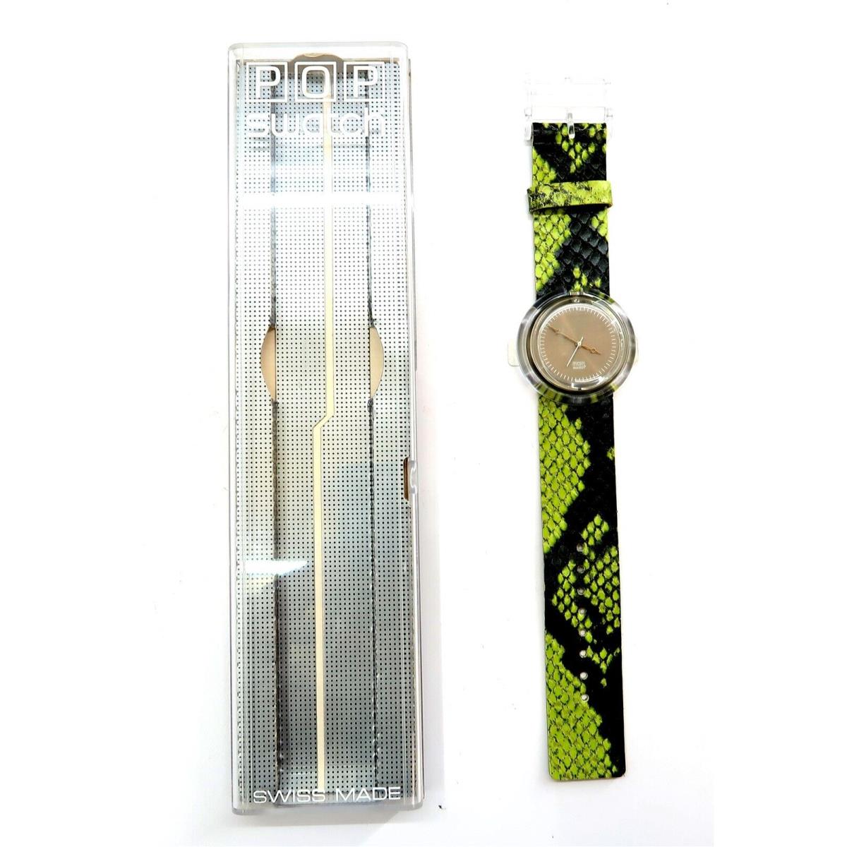 Swatch Pop Watch Changez DE Peau PMK136CP with Case Papers 2000 Nos