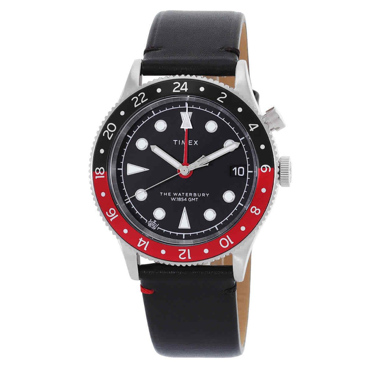 Timex Waterbury Traditional Gmt Quartz Black Dial Men`s Watch TW2W22800