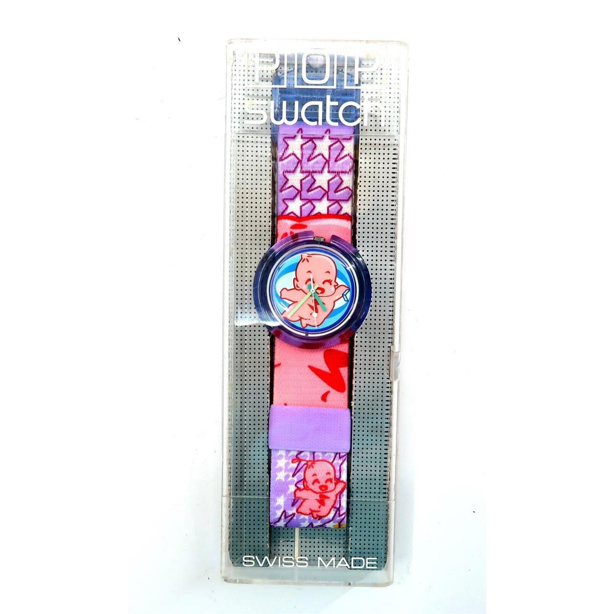 Swatch Pop Watch Superbaby PMI100 with Case Papers 1997 Nos