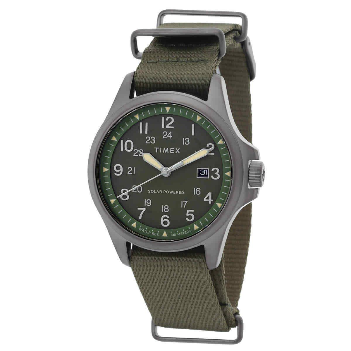 Timex Expedition North Field Post Solar Green Dial Men`s Watch TW2V03700