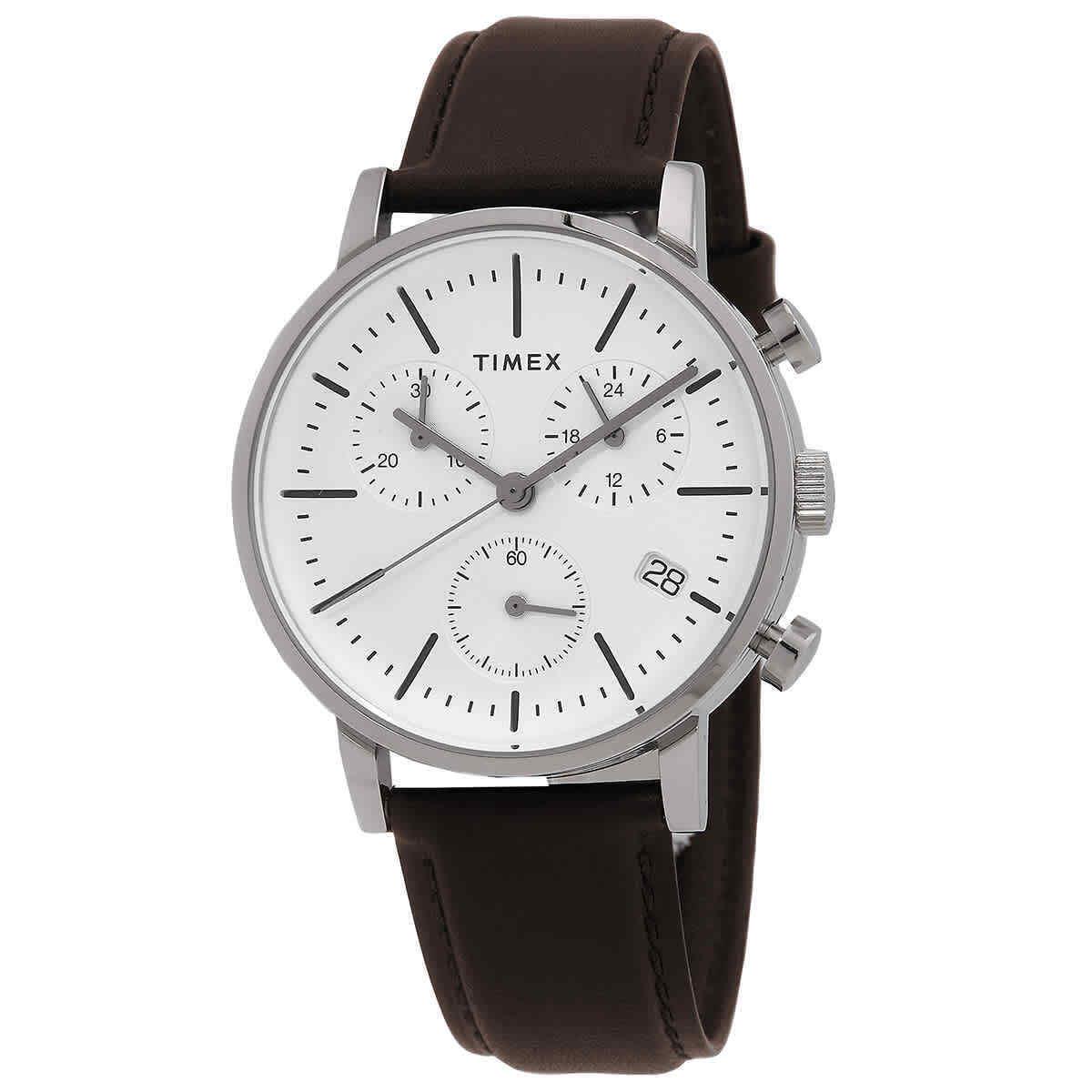 Timex Midtown Chronograph Quartz White Dial Men`s Watch TW2V36600