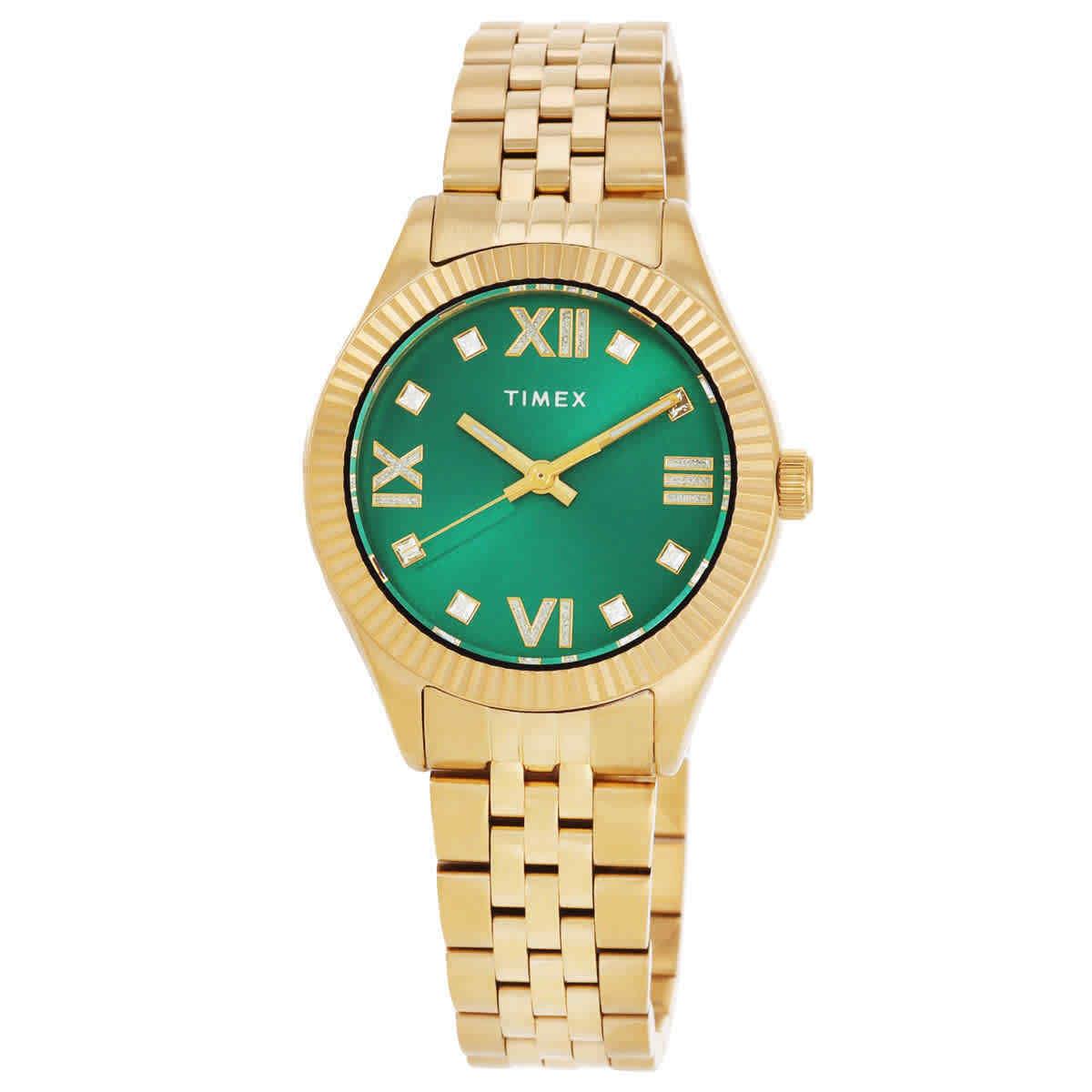 Timex Waterbury Legacy Quartz Green Dial Ladies Watch TW2V45500