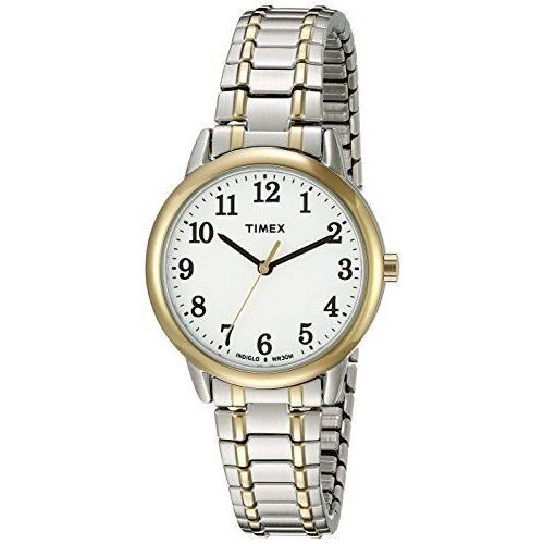 Timex Women`s Easy Reader 30mm Watch Two-tone Case White Dial with