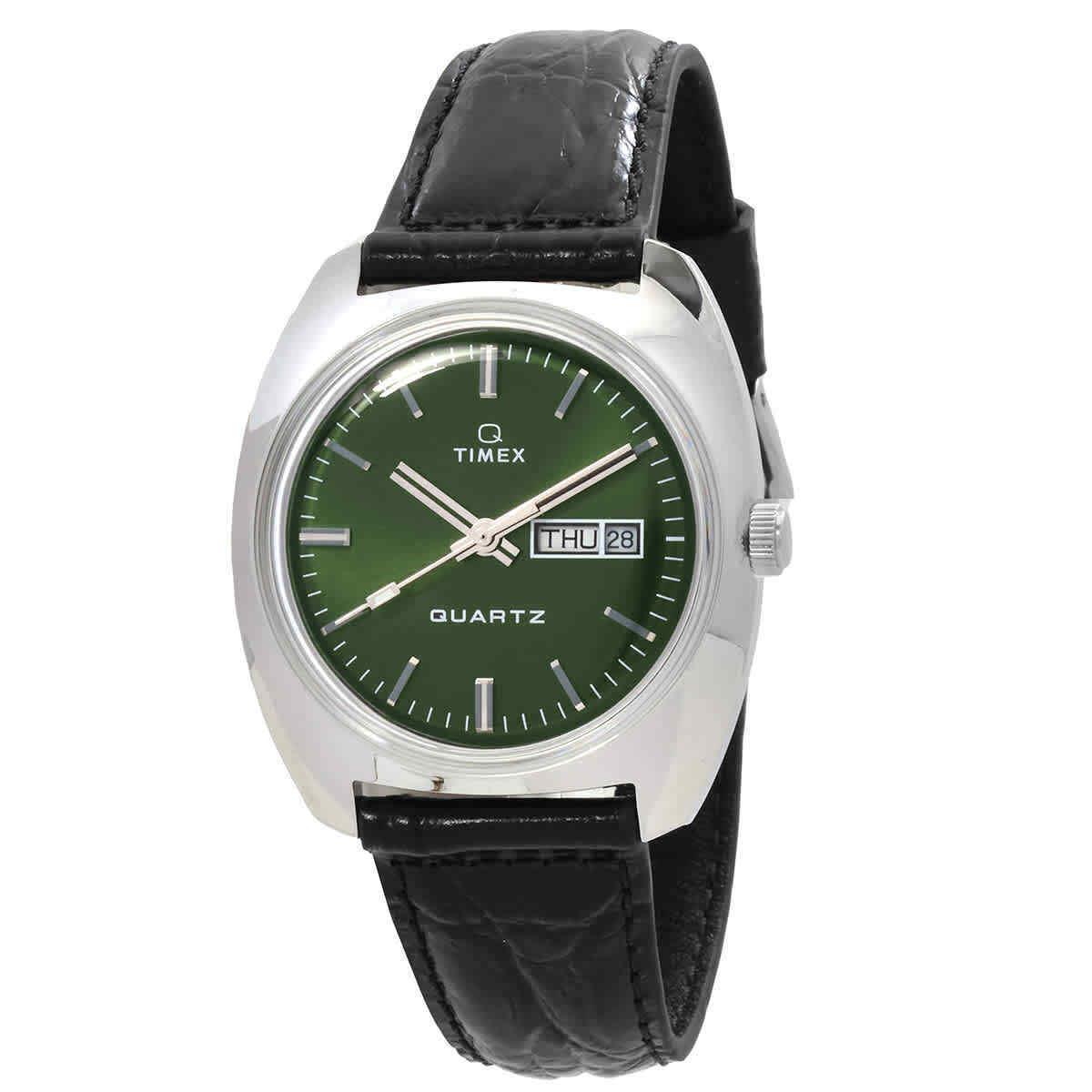 Timex Q Timex 1978 Quartz Green Dial Men`s Watch TW2W44700