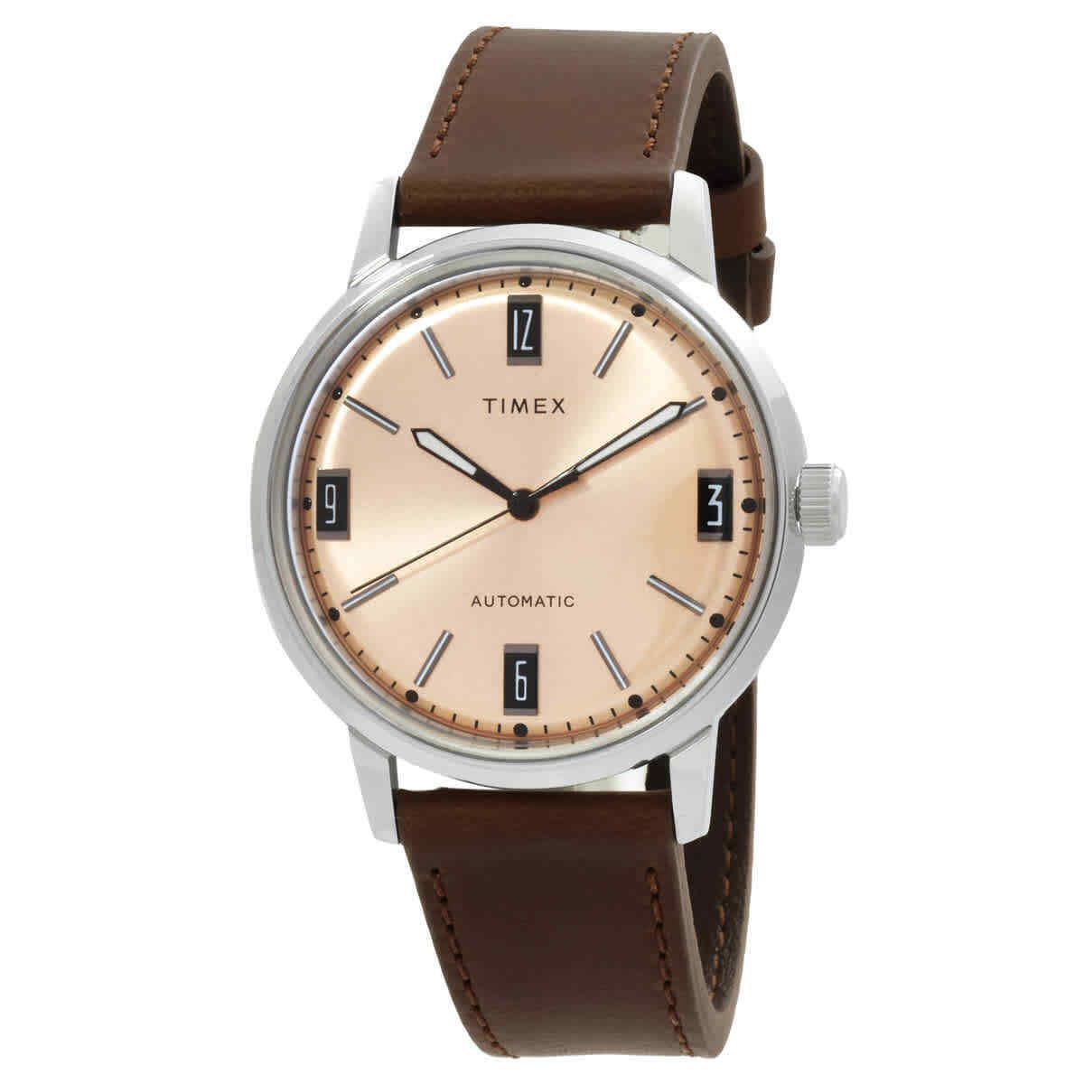 Timex Marlin Automatic Salmon Dial Men`s Watch TW2W33800