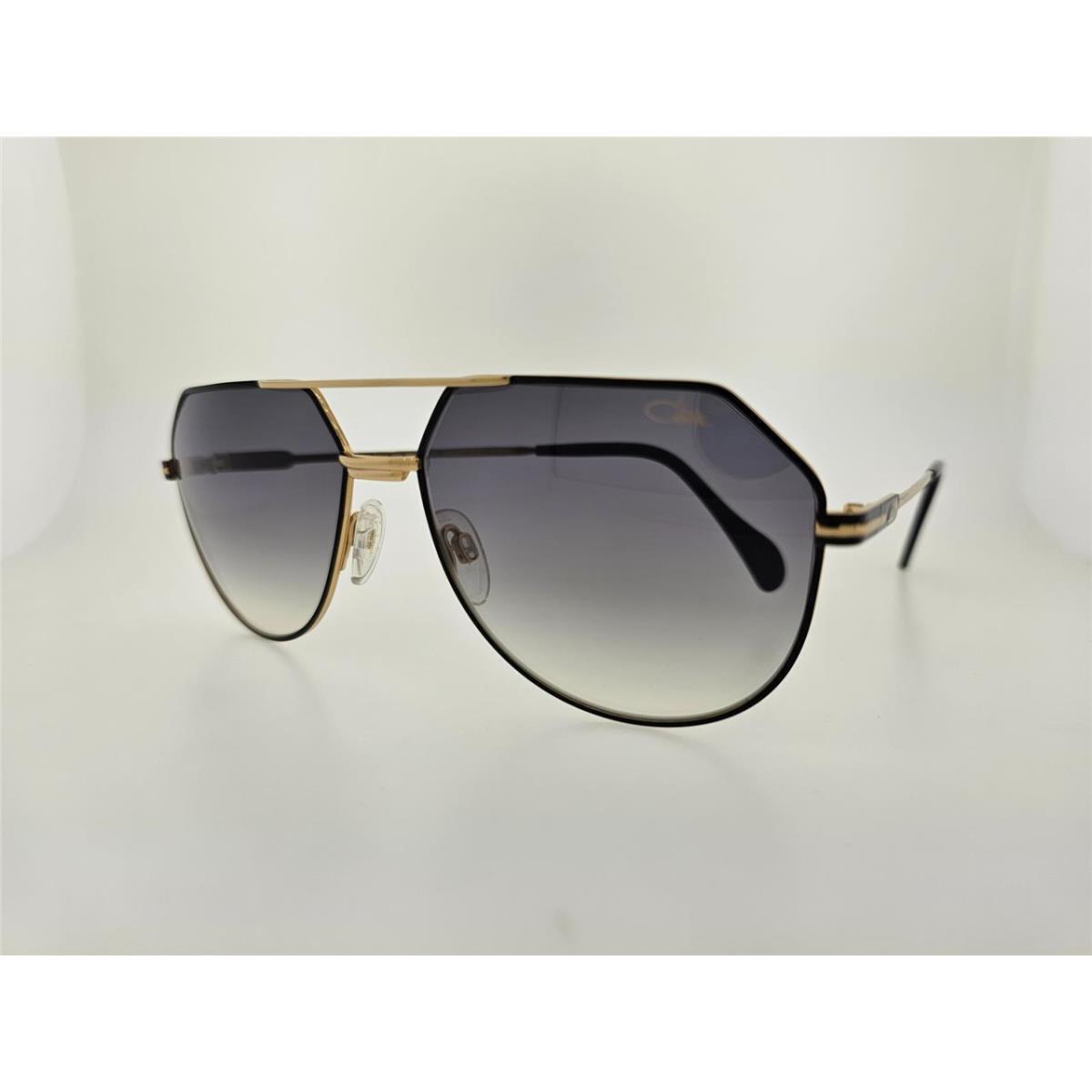 Cazal Sunglasses 724/3 002 61MM Black Gold Frame with Grey Gradient Lenses