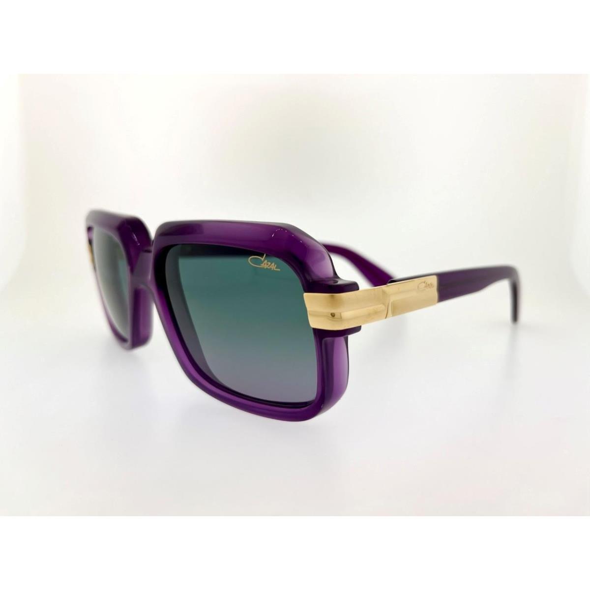 Cazal Sunglasses 607 016 56MM Purple Gold Frame with Grey Gradient Lenses