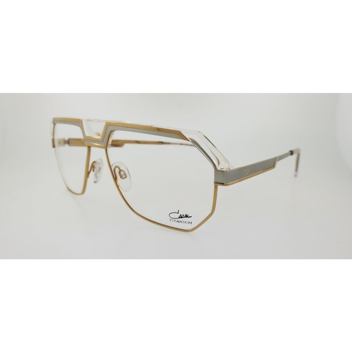 Cazal Prescription 790 003 61MM Gold Silver Crystal Frame with Clear Demo Lenses