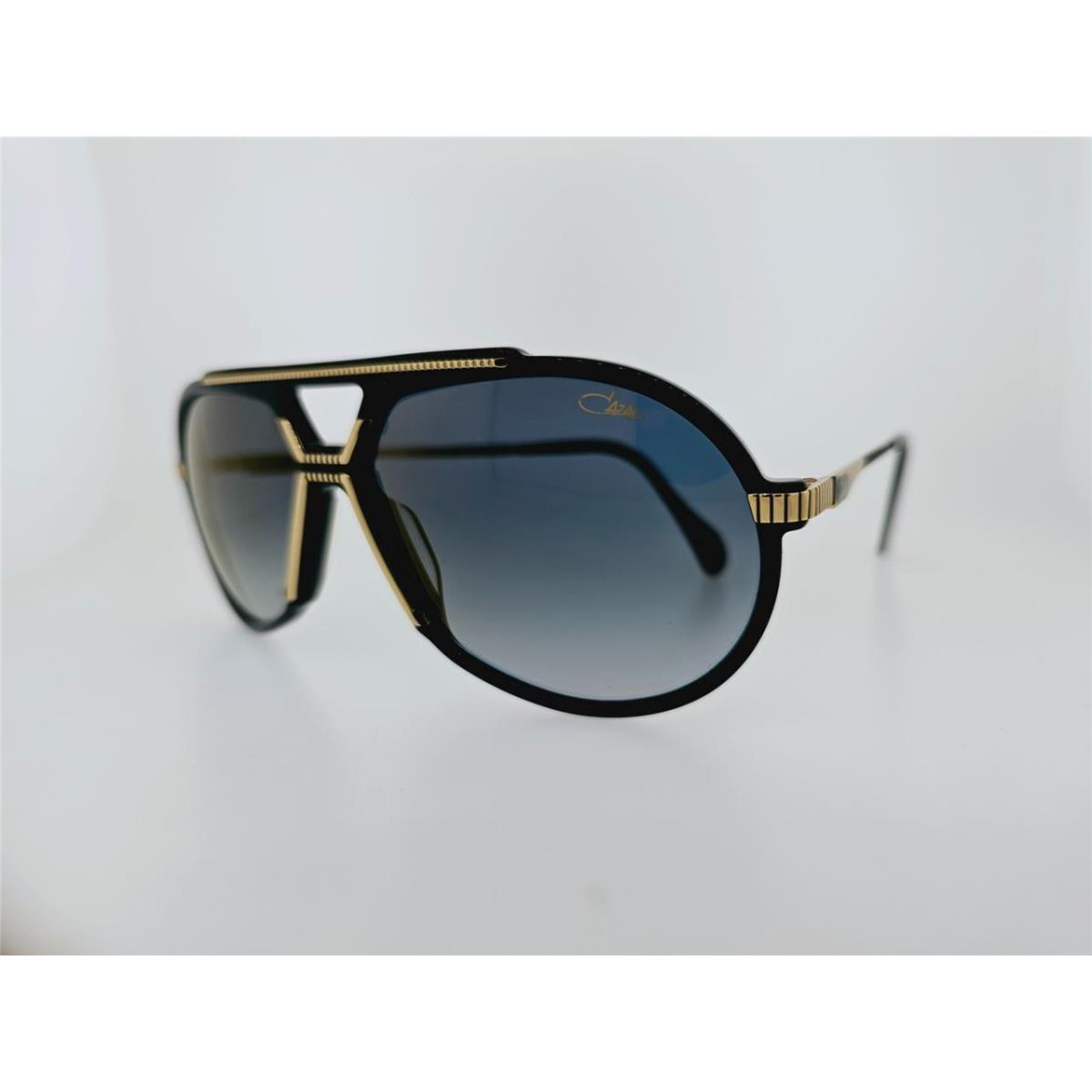 Cazal Sunglasses 888 001 62MM Black Gold Frame with Gold Mirror Blue Gradient LE