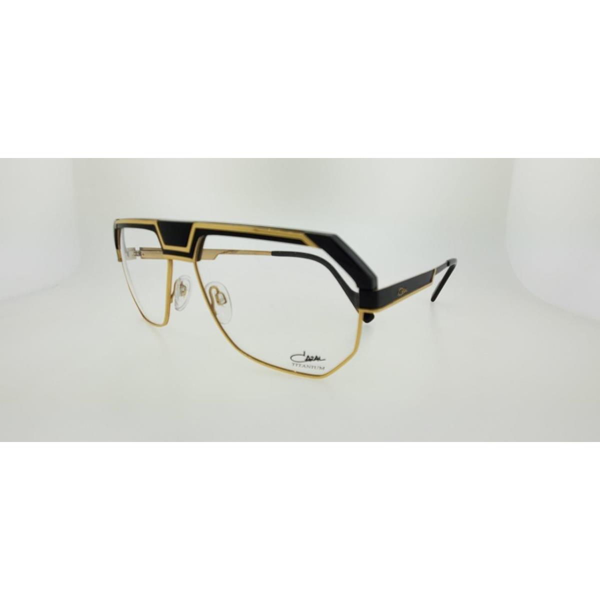 Cazal Prescription 790 001 61MM Black Gold Frame with Clear Demo Lenses