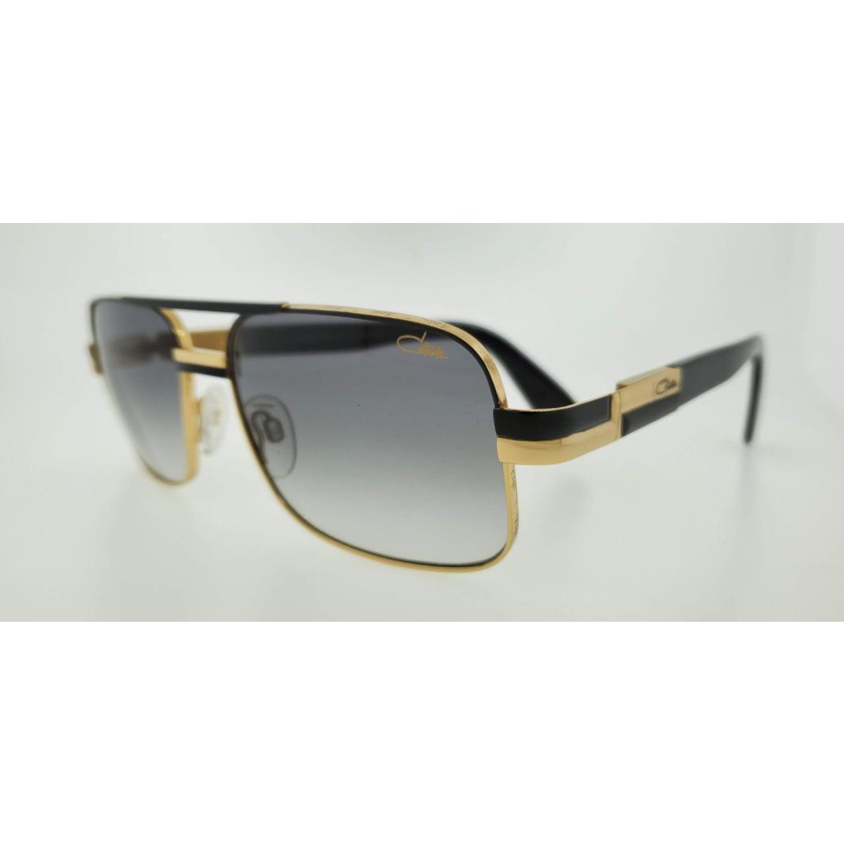 Cazal Sunglasses 988 001 57MM Black Gold Frame with Grey Gradient Lenses