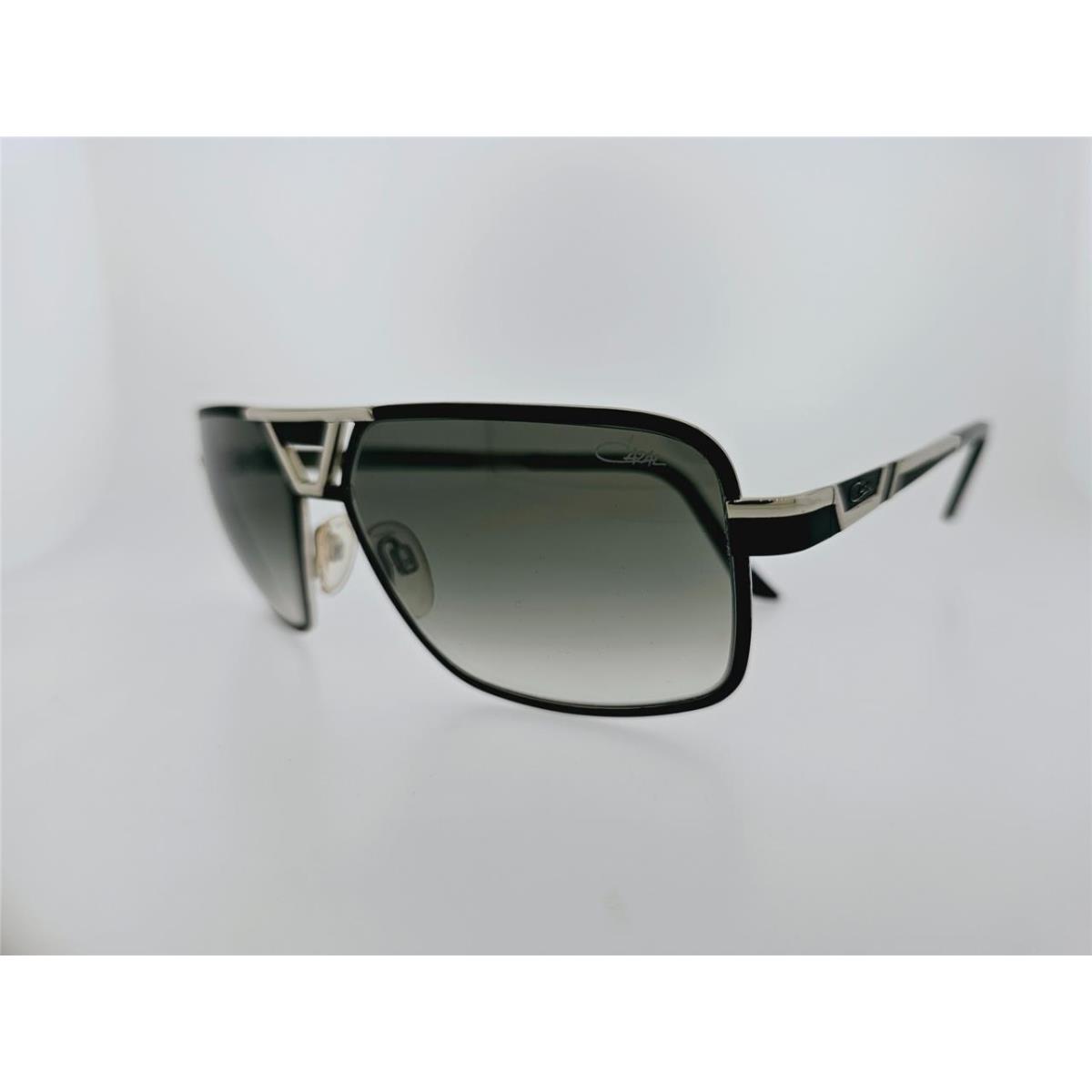 Cazal Sunglasses 9071 002 61MM Matte Black Silver Frame with Grey Gradient Lense