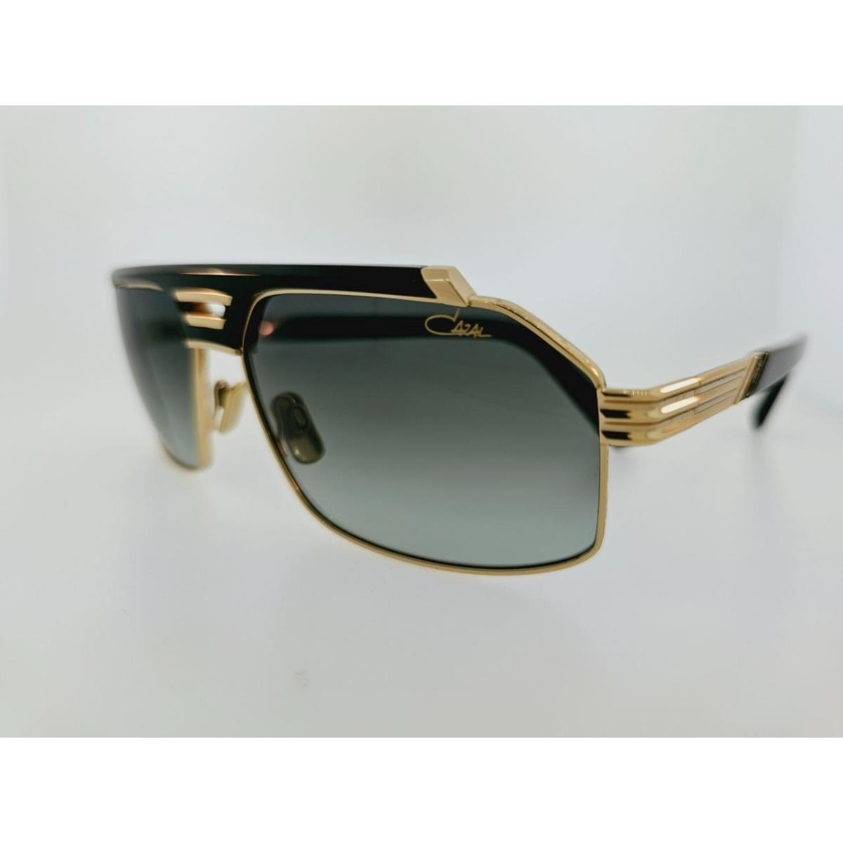 Cazal Sunglasses 9109 001 61MM Black Gold Frame with Grey Gradient Lenses