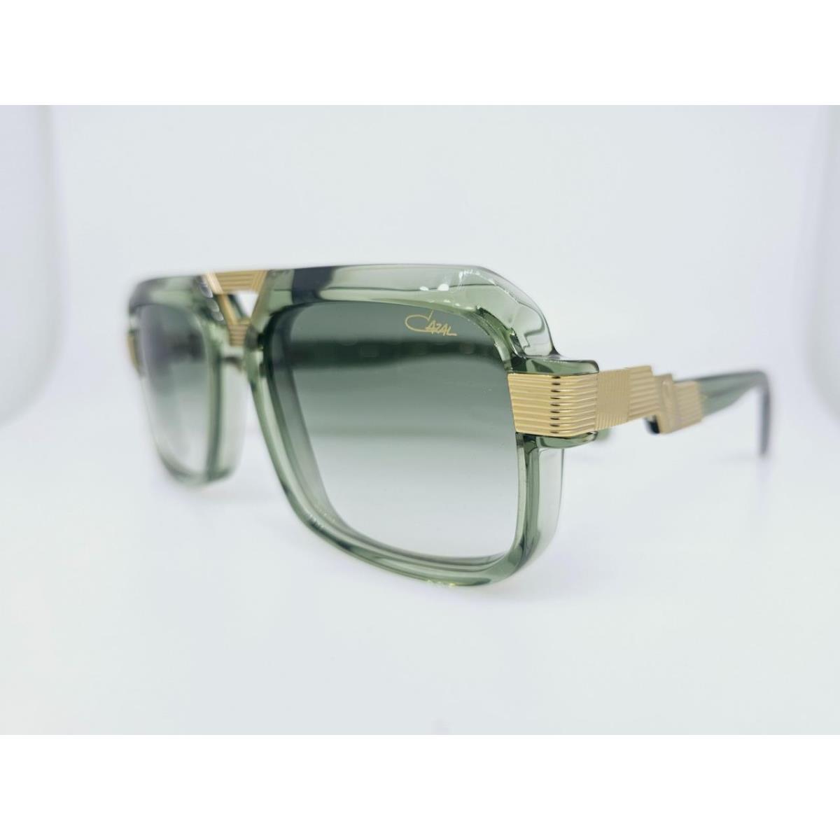 Cazal Sunglasses 669 004 56MM Crystal Dark Green Frame with Green Gradient Lens