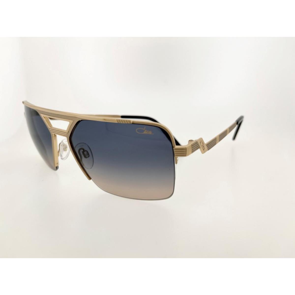 Cazal Sunglasses 9102 003 61MM Gold Half Rim Frame with Grey Gradient Lenses