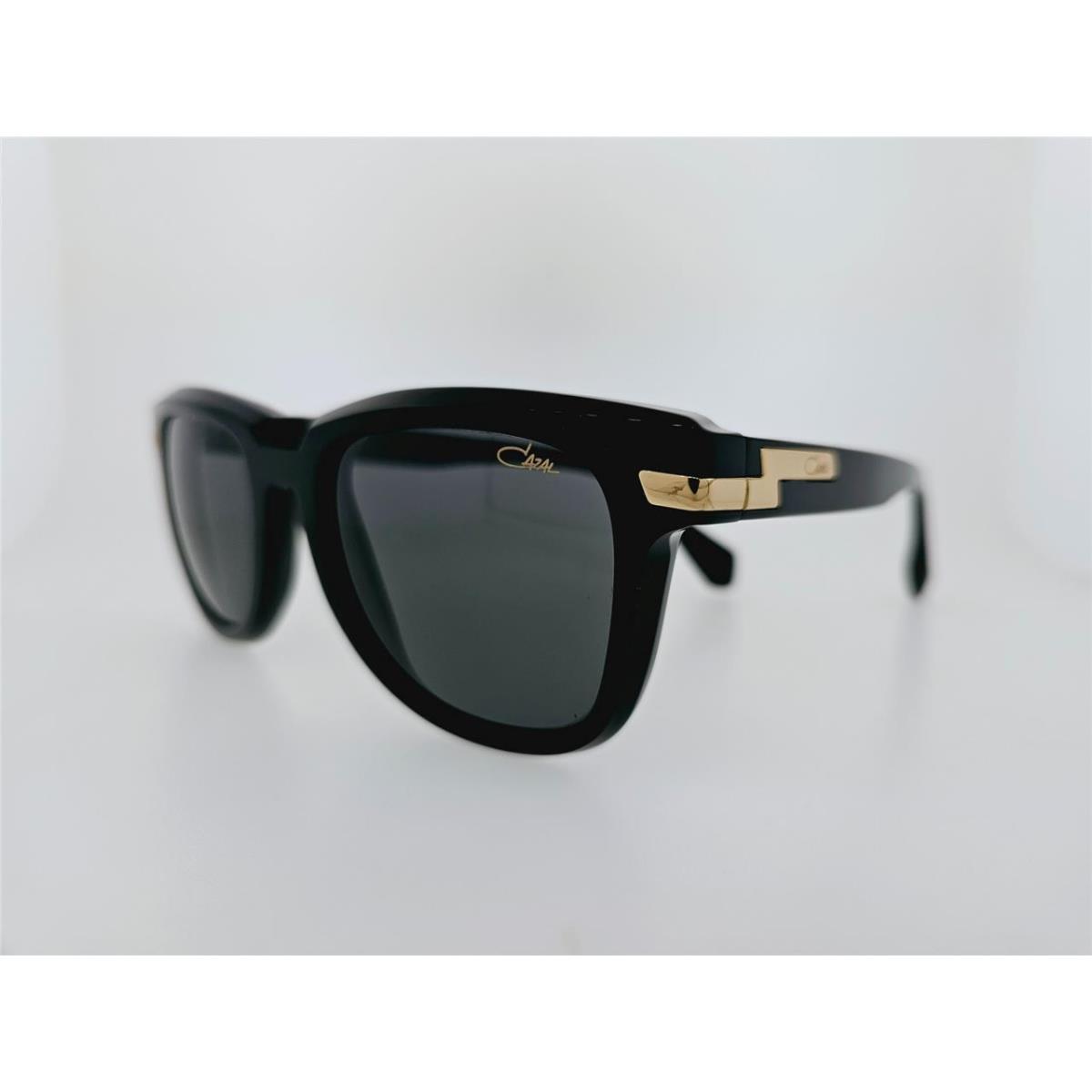 Cazal Sunglasses 8041 001 52MM Black Gold Frame with Dark Grey Lenses