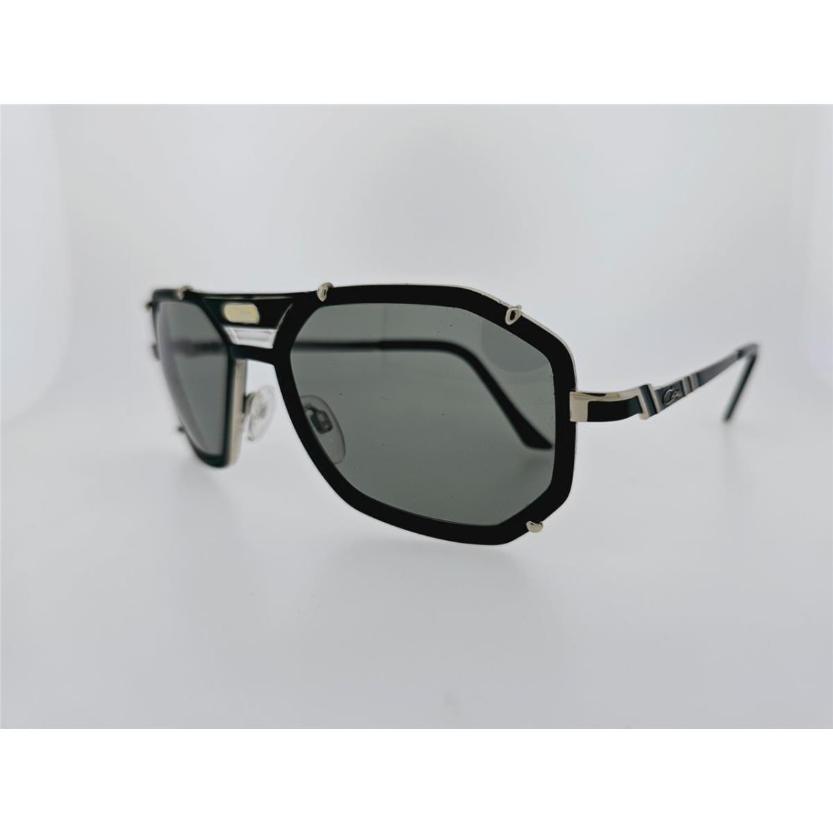 Cazal Sunglasses 659 011 59MM Matte Black Silver Frame Grey Gradien Lenses