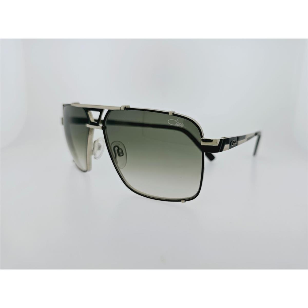 Cazal Sunglasses 9099 002 59MM Matte Black Silver Frame Grey Gradient Lenses