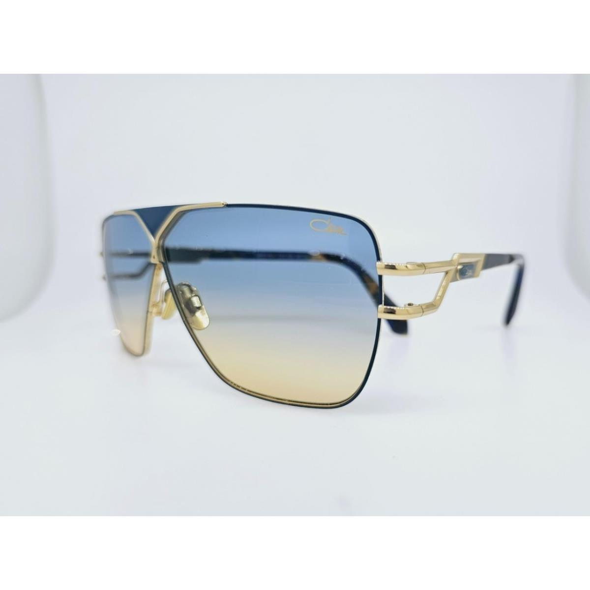 Cazal Sunglasses 9504 004 65MM Blue Gold Frame with Blue Yellow Gradient Lenses